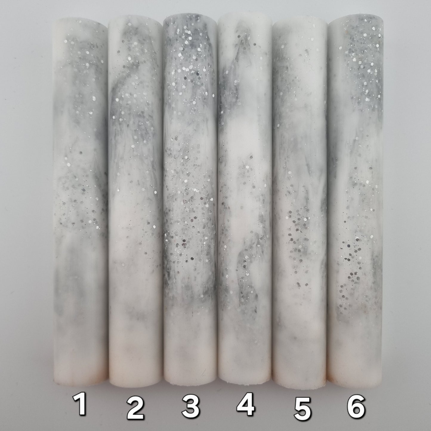White Silver Glitter Pen Blank