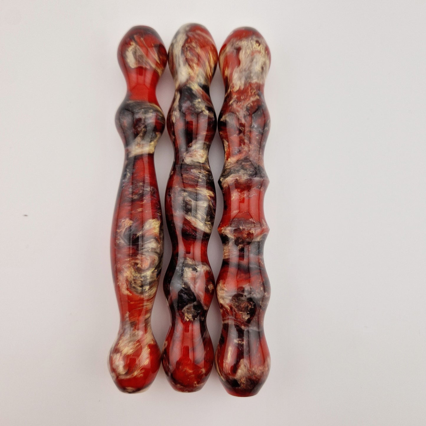 Red, White Gold & Dark Pen Blank