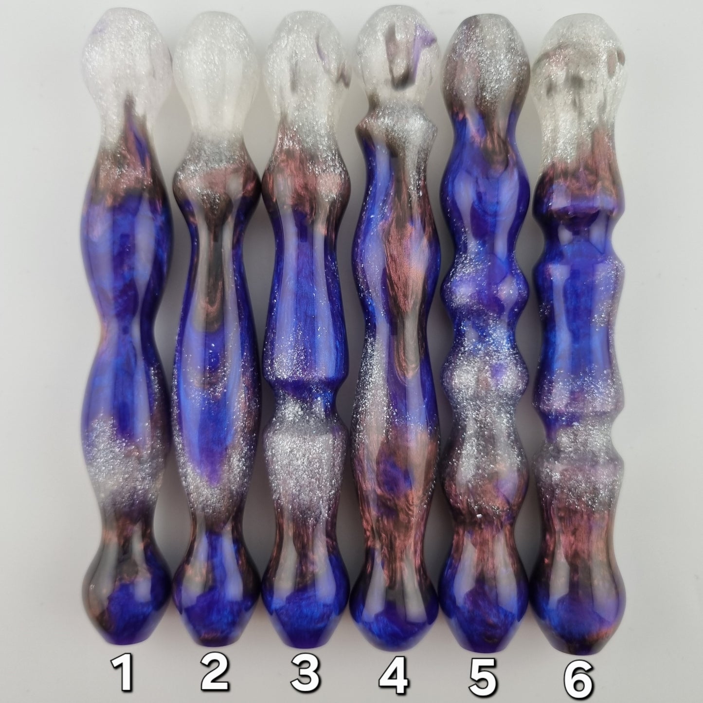 Purpleish-Blue, Glitter and Black with Ghost Mica Diamond Painting Pen