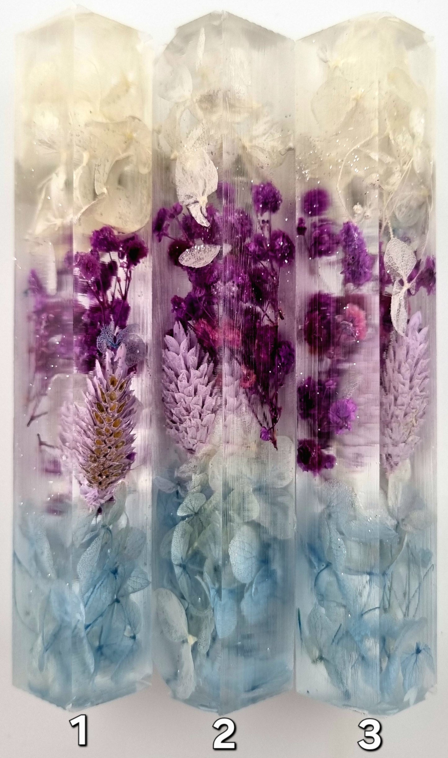 Pink, Purple, White and Blue Flower Pen Blank