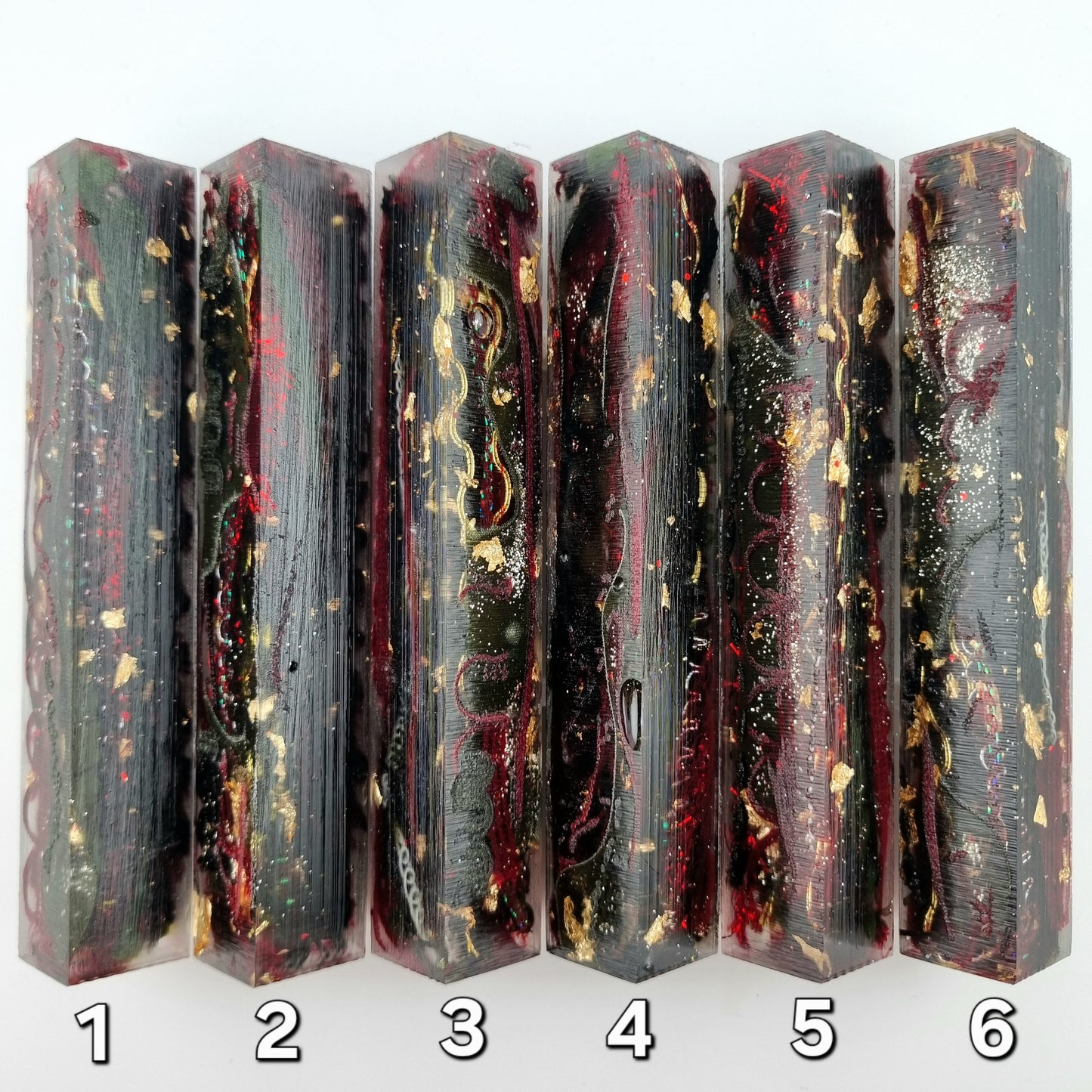 RIBBONS, LACE, STRING - GREENS, REDS + GOLD Pen Blank