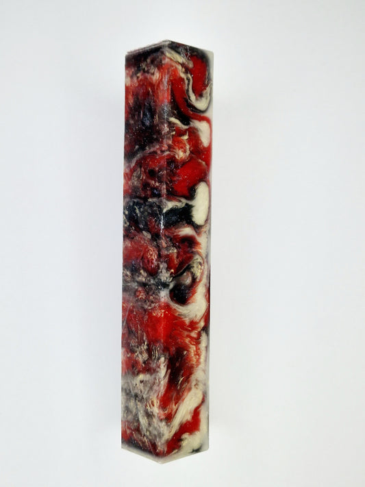 Pen Blank for Turning with Colored Resin