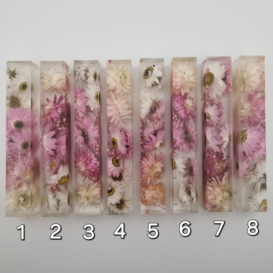 Pen Blanks with Dried Flowers