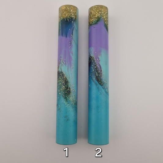 Pen Blank with Transparent Blue, Teal, Purple & Gold Sparkle