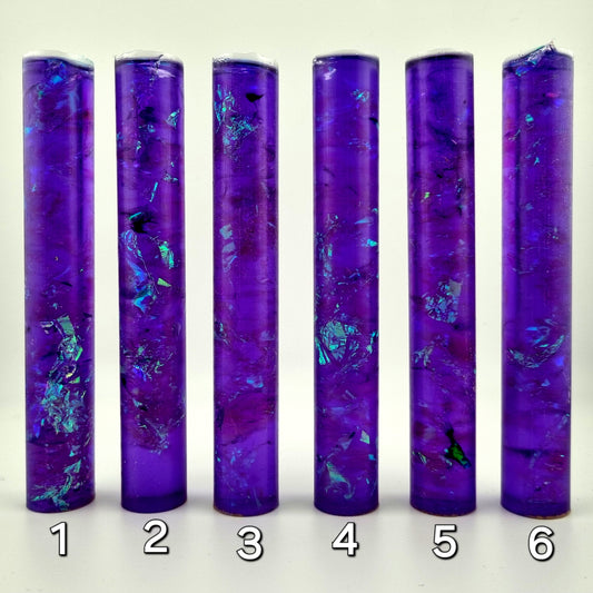 Purple Resin With Iridescent Flakes Pen Blank