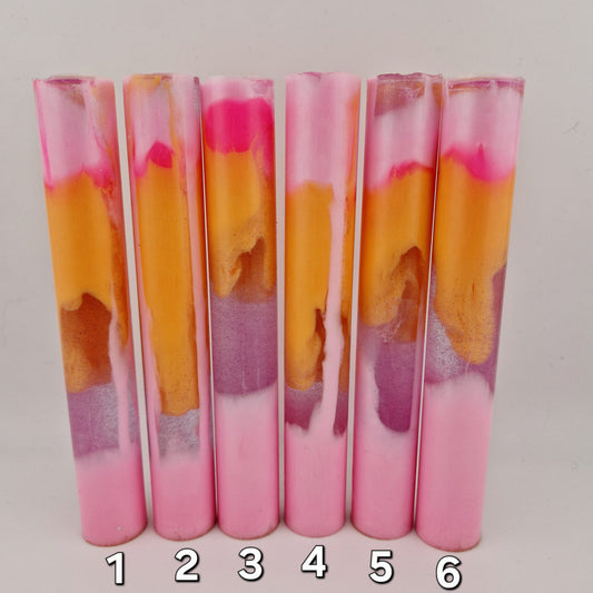 Pink Orange Transparent Purple Resin Pen Blank