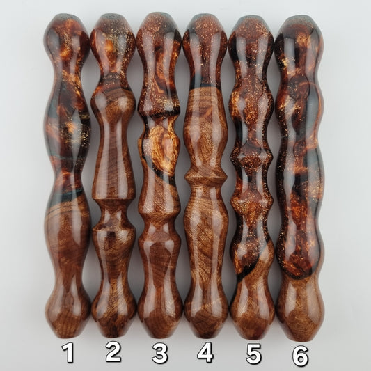Elm Burl, Black, Copper Mica and Copper Glitter Diamond Painting Pen