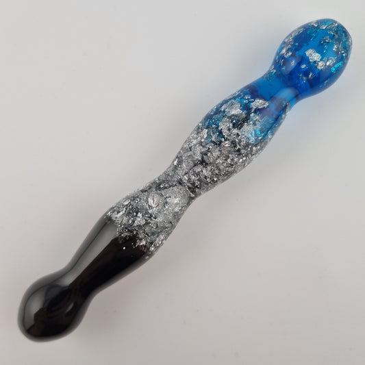 Transparent Blue, Silver Glitter and Black Medium Diamond Painting Pen