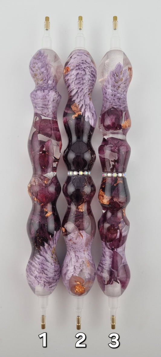 FLOWER GARDEN - PURPLES, PURPLES, PURPLES AND COPPER Medium Diamond Painting Pen
