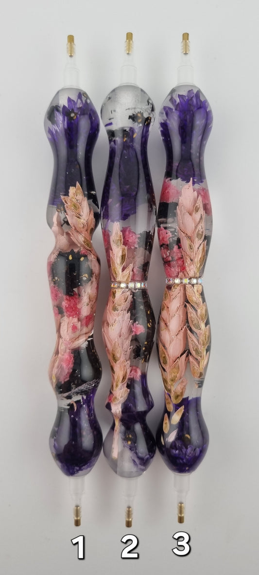 FLOWER GARDEN - PINKISH, PURPLE AND BLACK Medium Diamond Painting Pen