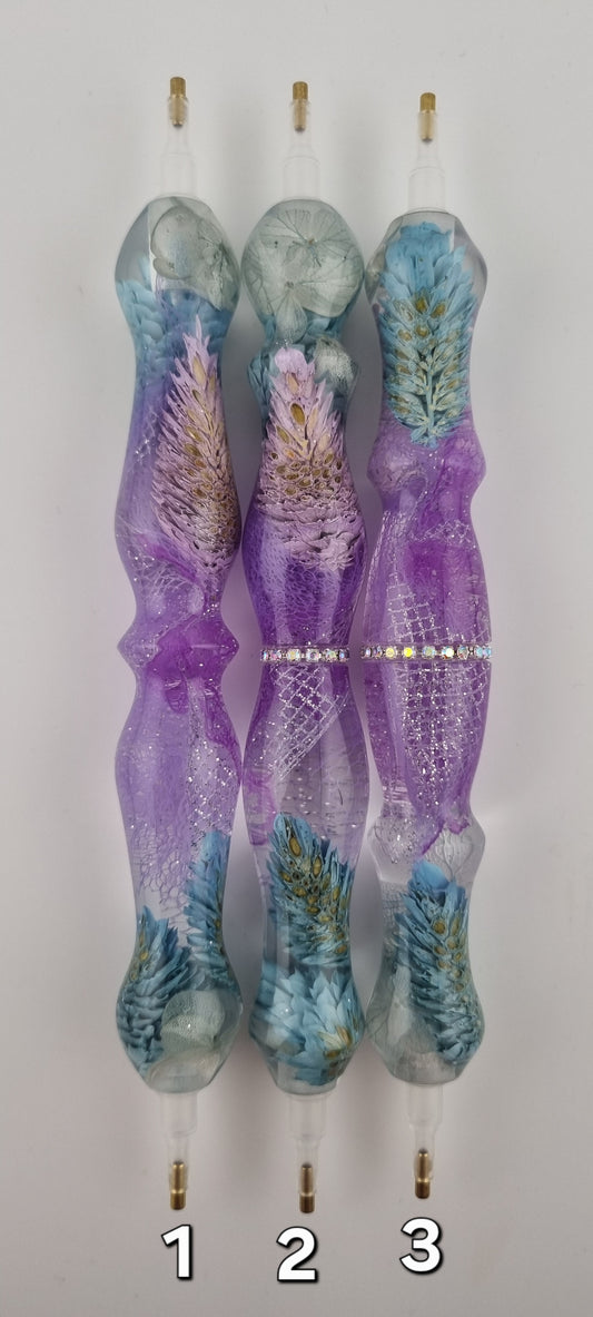 FLOWER GARDEN - THE BLUE, THE PURPLE AND THE SILVERY Medium Diamond Painting Pen