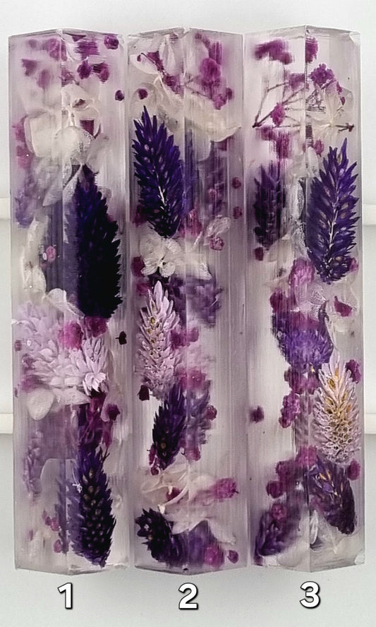 Purples and White Flowers Pen Blank
