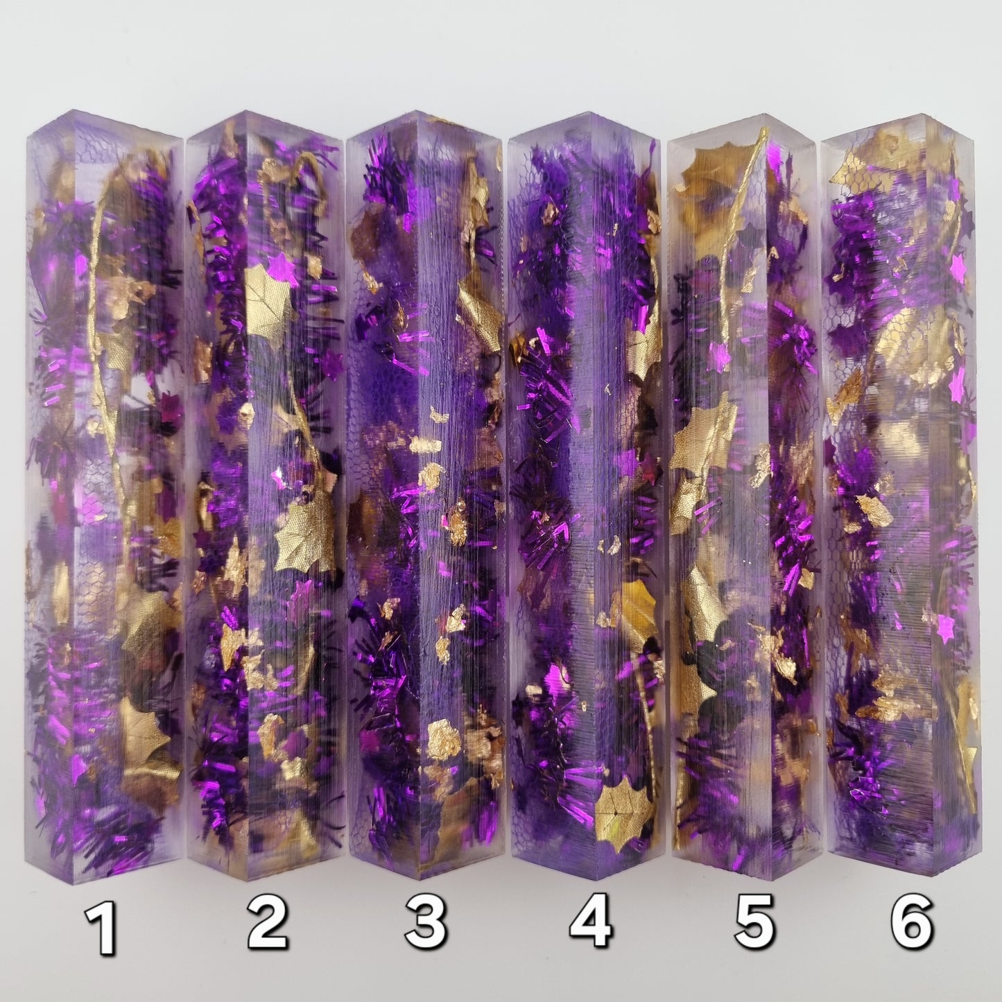 TINSLE PURPLE + GOLD Pen Blank