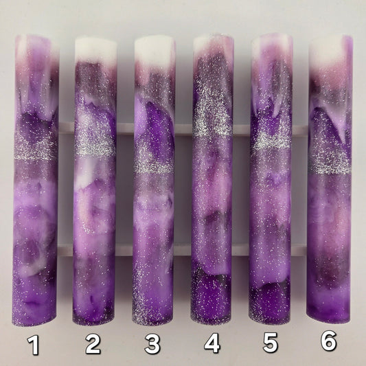 PURPLES AND SILVER Pen Blank