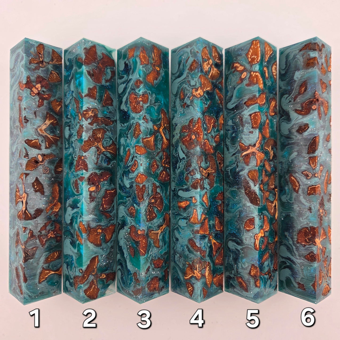 GREEN AND BLUE + PODS Pen Blank