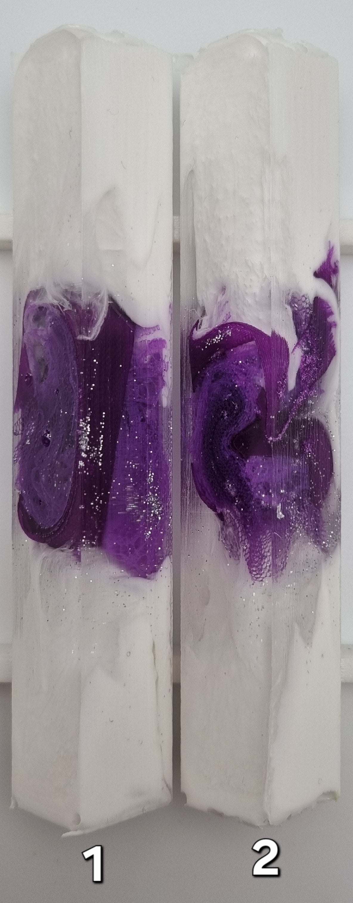 WHITE AND PURPLE Pen Blank