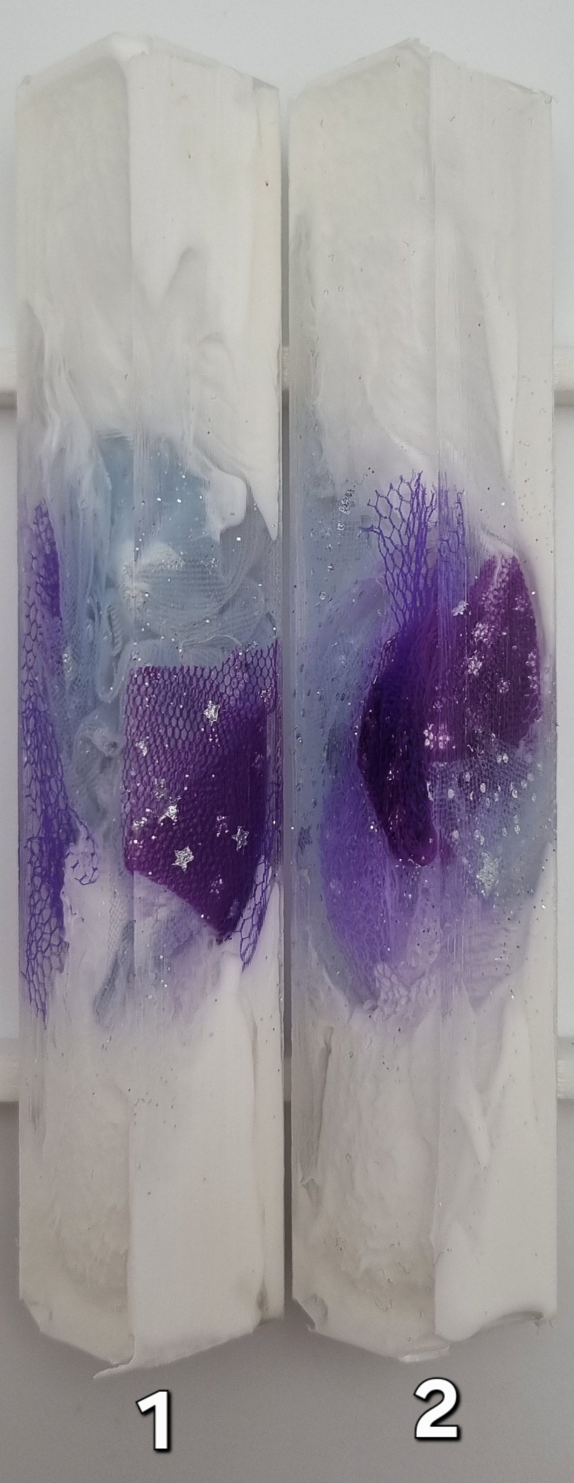 WHITE AND PURPLE + BLUE Pen Blank