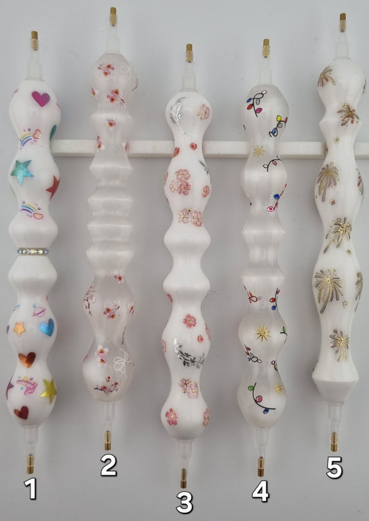 VIDEO SHOWS THEM ALL. SPARKLY DECALS 80S, FIREWORKS, CHRISTMAS LIGHT, CHERRY BLOSSOM Thin Diamond Painting Pen